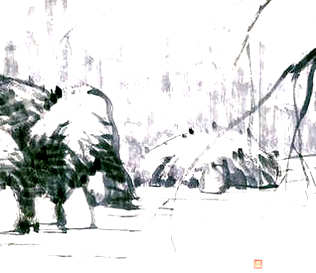 [S]山重水复[M]shān zhòng shuǐ fù[E]